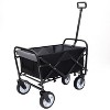 KTMBDW Wagon Cart Foldable with 225lbs Weight Capacity,Lightweight Portable Folding Utility Grocery Shopping Cart with Wheels for Camping Sports Beach - 2 of 4