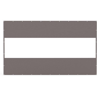 DOMETOUR Heavy Duty Outdoor Clear Waterproof PVC Curtain, Weather Resistant & Tearproof for Patios, Gazebos, Pergolas, 7'H x 12'W, Gray