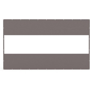DOMETOUR Heavy Duty Outdoor Clear Waterproof PVC Curtain, Weather Resistant & Tearproof for Patios, Gazebos, Pergolas, 7'H x 12'W, Gray - 1 of 4