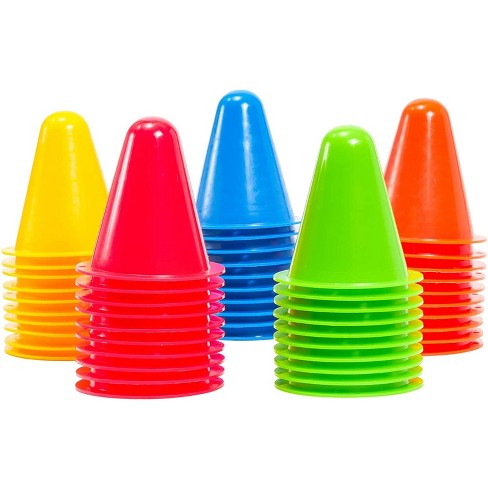 20 PCS 7 inch Plastic Agility Cones for Kids-Mini Traffic Safety Cones 