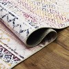 Boho Area Rug, Neutral Black Low Pile Washable Carpet, Non-Slip Non-Shedding Indoor Rug for Living Room, Bedroom, Kitchen, Bathroom - 3 of 4