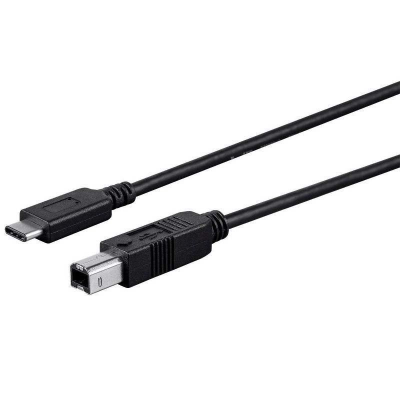 Monoprice 2.0 USB-C to USB B Printer Cable 480 Mbps 6.6ft black, 2 of 7
