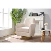 TOAOTBNBO Oversized Swivel Accent Chair with Ergonomic Armrests, Sofa Arm Chair with Metal Swivel Base Upholstered Chair for Hotel - 4 of 4
