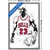 Trends International Michael Jordan - Watercolor Framed Wall Poster Prints - 3 of 4
