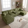 GDFStudio Rye Modern 126" 6-Seater U-Shaped Corduroy Upholstered Sectional Sofa with Console - 2 of 4