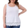 Agnes Orinda Women's Plus Size Swing Lace Flowy Sleeveless Casual Tank Tops - 2 of 4
