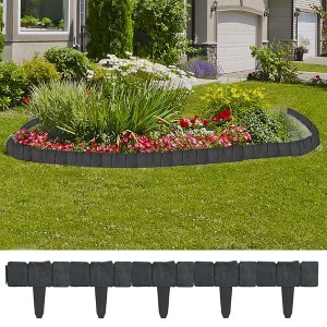 Plastic Garden / Lawn Fence Stone Look 41 pcs 32.8 ft - 1 of 4