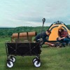 BEAFUP Utility Foldable Wagon Cart with Strapping System, 225 Lbs Capacity - All-Terrain 360° Wheels,for Beach,Shopping,Camping,Family Outings - 3 of 4