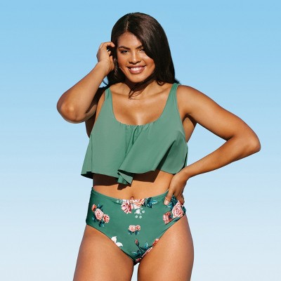 cute plus size high waisted bathing suits