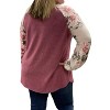Women's Tie Front Floral Sweater - honeyme - 2 of 2