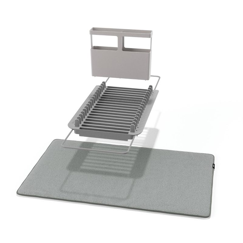 Umbra Stainless Steel Udry Over the Sink Dish Rack Charcoal Gray, 3 of 8
