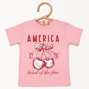 The Juniper Shop Land Of The Free Cherries Toddler Short Sleeve Tee - 1 of 4