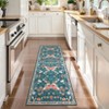Modern Pastoral Machine Washable Area Rug Non Slip Soft Floral Butterfly Printed Indoor Floor Cover Low Pile Non Shedding Rug for Living Room Bedroom - 2 of 4