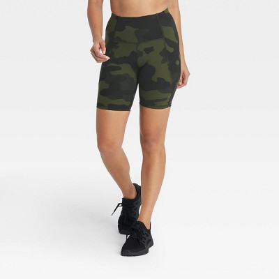 womens camo bike shorts