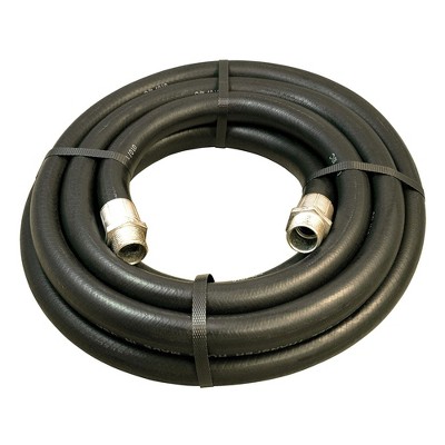 Apache 98108520 3/4 Inch Diameter 15 Foot Long Farm Fuel Transfer Hose with Male to Male Crimped Couplings and Anti Kink Strain Relief Springs, Black