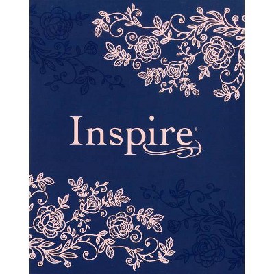 Inspire Bible NLT (Hardcover Leatherlike, Navy) - (Leather Bound)