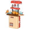 Qaba Play Kitchen Set, 3 in 1 Foldable Kids Kitchen Playset, Pretend Play Toys for Toddlers 3-6 Years Old, Multicolor - 4 of 4