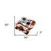HomeRoots 50" X 60" Brown and White Velvet Quilted Animal Print Plush Throw Blanket - 3 of 4