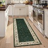 Coucheta Washable Rug Non-Slip Vintage Low Pile, Distressed Floral Rubber Backing Carpet for Kitchen Entryway Laundry,Multiple Sizes and Colors - 2 of 4