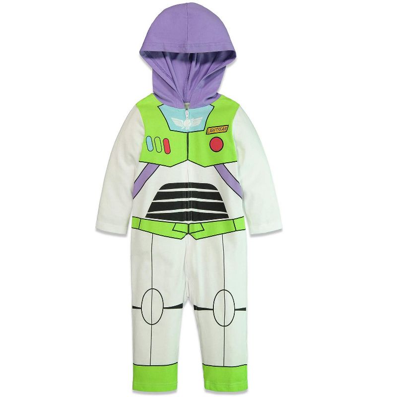 Disney Pixar Toy Story Buzz Lightyear Zip Up Cosplay Coverall Newborn to Toddler, 1 of 10