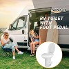 VINGLI RV Toilet, Gravity Flush Toilet with Foot Pedal Flush, Standard Height Gravity Camper Toilet For RVs, Trailers, and Outdoor Campers - 2 of 4
