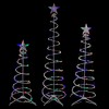 Northlight LED Lighted Spiral Outdoor Christmas Trees - 3' 4' and 6' - Multicolor - Set of 3 - 3 of 4