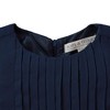 Hope & Henry Girls' Flutter Sleeve Pleated Dress with Bow Sash (Navy Pleated, 3-6 Months) - 2 of 4
