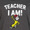 Women's Dr. Seuss Teacher I Am Graphic T-shirt Dress - Heather Charcoal - 4X - 2 of 4