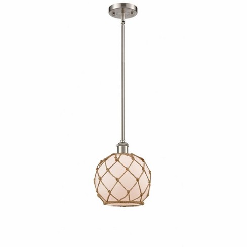 Innovations Lighting Farmhouse Rope 1 - Light Pendant in  Brushed Satin Nickel - image 1 of 1