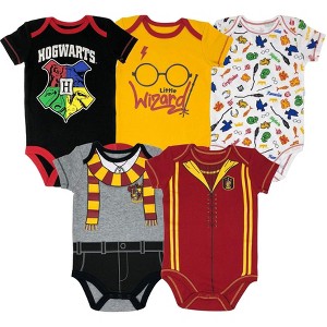 Harry Potter Baby 5 Pack Bodysuits Newborn to Infant  - 1 of 4
