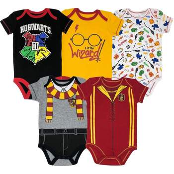 Harry Potter Baby 5 Pack Bodysuits Newborn to Infant 
