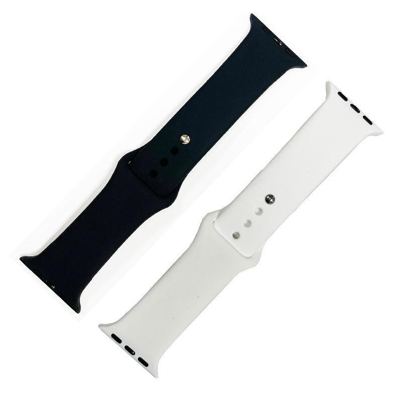 Olivia Pratt 2 Pack Solid Silicone Apple Watch Band, 3 of 6