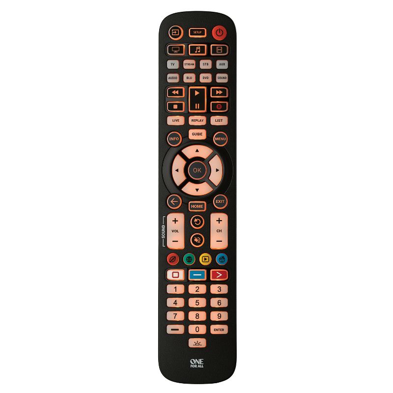 One For All® Essential 8-Device Antimicrobial Backlit Universal Remote, 2 of 8