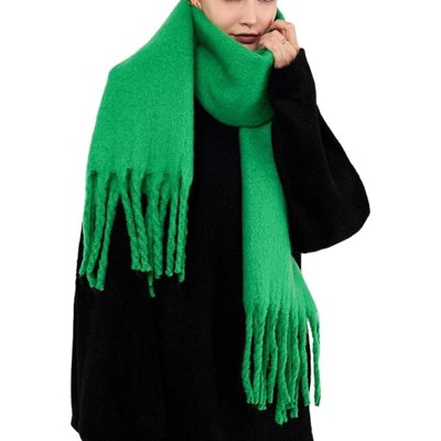 Zuppad Women Cashmere Feel Scarf, Soft Warm Winter Scarf for Cold Weather, Christmas Blanket Scarves Pashmina Shawl Wrap
