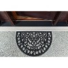 Design Imports  Iron Heart Half Round Rubber Doormat 18X30 - 4 of 4