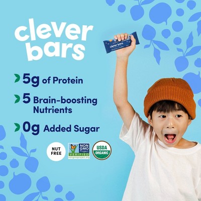Cerebelly Organic Clever Blueberry Muffin Snack Bars - 5g Protein - 4.8oz/4ct