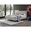 Omax Decor,Spencer Wood/Fabric Upholstered Queen Platform Bed - 2 of 4