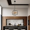 YIYIBYUS 8-Light Black and Gold Modern Geometric Pendant Light with Adjustable Height - 3 of 4