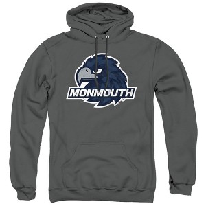 Monmouth University Official Distressed Primary Adult Pull-Over Hoodie, Athletic Heather - 1 of 4