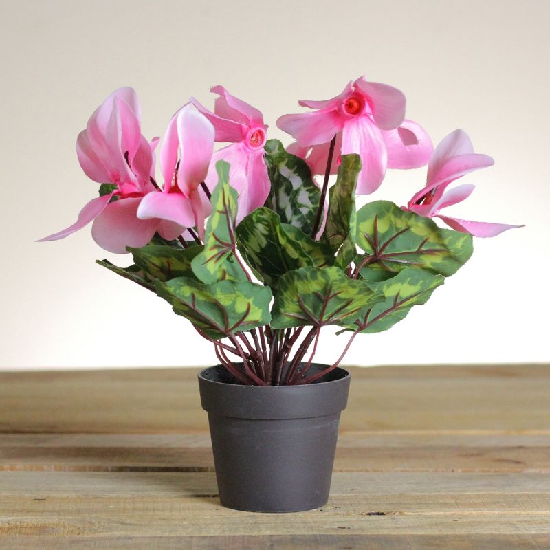 Northlight 12" Pink Potted Cyclamen Spring Artificial Floral Arrangement, 2 of 4