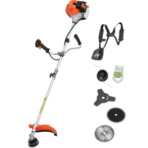 VEVOR String Trimmer, 42.7CC 2-Stroke, Gas Powered Weed Wacker, 16.9" Cordless Grass Trimmer, Multi-Functional Lawn Edger with Shoulder Strap - 1 of 4