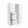 Akoasm 61.7 in. H White Multi-Functional Storage Cabinet with Adjustable Shelves, 3 Drawers & 3 Enclosed Compartments - 4 of 4