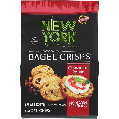 New York Style Authentically Baked Cinnamon Raisin Bagel Crisps - Case ...
