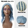 Unique Bargains Women Curly Shoulder Length Human Hair Wigs 14" with Wig Cap - 3 of 4