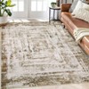 Machine Washable Abstract Striped Area Rug Soft Modern Indoor Rugs For Bedroom Low Pile Non Slip Foldable Floor Mats For Living Room - 3 of 4