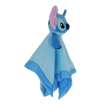 Disney Stitch Blue Plush Baby Security Blanket Toy
