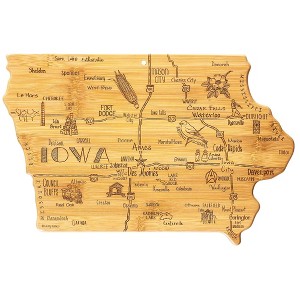 Totally Bamboo Destination Iowa Serving and Cutting Board: State Cut Out, Lightweight Bamboo, Hand Wash, 15.5" x 10.25" - 1 of 4