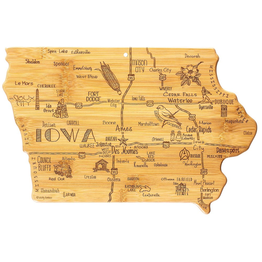 Photos - Chopping Board / Coaster Totally Bamboo Destination Iowa Serving and Cutting Board