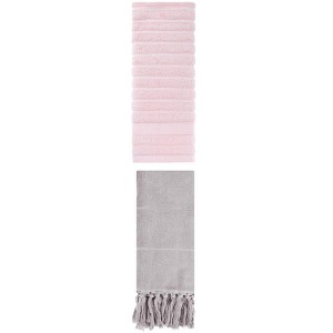 REGALWOVEN 2 Packs Solid Absorbent Soft Cotton Hand Towels 14" x 30" - 1 of 4