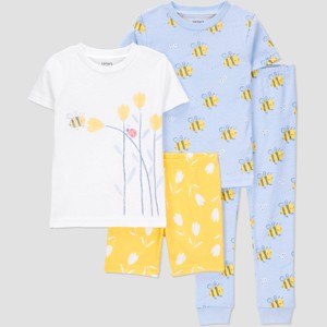 Carter's Just One You® Toddler Girls' 4pc Cotton Snug Fit Pajama Set - 1 of 2